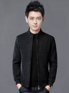 ROMON | Lormen Mens Woolen Jacket Thickened Autumn Winter Spring Stand Collar Coat Warm Outerwear Fashionable Urban Style Zipper Sleeve