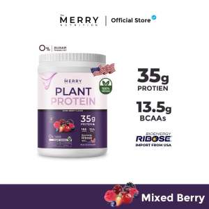 Merry Plant Protein โปรตีนพืช 5 ชนิด : รส Mixed Berry Flavor 1 กระปุก 2.3lb. / 1050g.