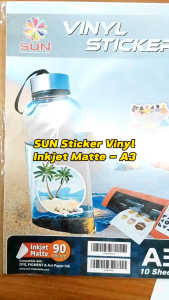 Sticker Vinyl Inkjet Anti Air A3 - Kertas SUN Sticker Vinyl Inkjet Matte 90 micron A3 Waterproof Anti Air isi 10 lembar epson/canon/hp/brother ori/dye/pigment/art paper ink - 664 003 673 790 810 BT5000 GT51 52