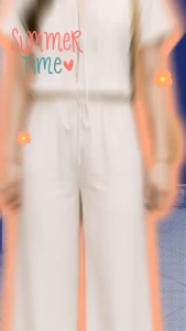 TW21769 Set 2 ชิ้น เสื้อทรงเปิดผูกหน้า + กางเกงขายาว ..