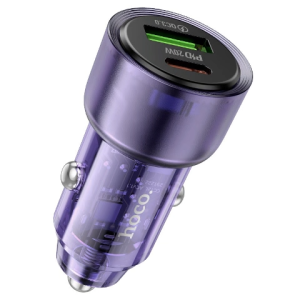 Hoco Z52 Spacious Car Charger 38W PD20W QC3.0 USB-A Type-C Fast Charging