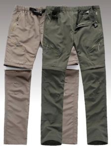 กางเกงขายาวชายผ้าแห้งเร็วแบบถอดได้กลางแจ้งสีพื้น กางเกงขายาวทรงตรงเอวกลาง กางเกงขายาวลำลองฤดูใบไม้ร่วงสำหรับผู้ชาย