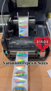 21SOS Holographic Laser Silver Thermal Stickers Gold Transparent Thermal Rolls Quality Thermal Label Barcode Seal Printing Sticker 200pcs 50mm 38mm 25mm 57x32mm Direct Thermal Tearproof Waterproof DIY Printing Use With Thermal Printers 三防热敏镭射银色金色透明标签纸