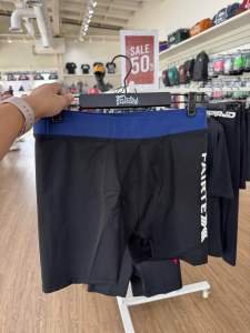 Fairtex Arokaya Mens Compression Shorts Muay Thai MMA Cycling Shorts No Gi Black Blue