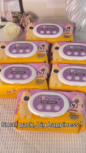 Powder Scent Baby Wipes 100 Sheets x 3 Packs Wet Wipes for Baby 300 Sheets Total | Family-Love