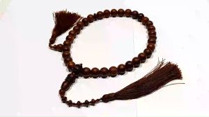 Tasbih kayu langka Galih ASEM  Gandul  Model Rumbai Benang WARNA 100 % Asli AlamI