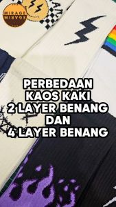 Kaos Kaki Oldschool & Kaos Kaki Skate Donut Dasar Navy - 4LAYER BENANG - C54