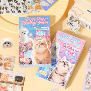 Mr. Paper 2Style Cut-to-Size Sticker Book Cute Cat Dog Letter Theme DIY Journal Scrapbook Laptop Phone Case Dairy Scene Stickers