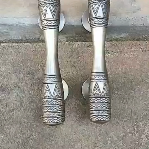 handle pintu/tarikan pintu polos ukir 19cm kuningan