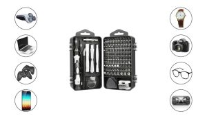 ISKU Obeng Set 115 in 1 | Solder Iron Adjustable Temperature 60w - obeng lengkap - obeng plus minus - kunci sok 1 set komplit murah - obeng set komplit servis hp - obeng kembang - kunci obeng full set - obeng set komplit servis hp - obeng s