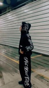 NOTBADCLUB - OWTHER - Hoodie Jumper Boxie Katun Fleece Hitam Full Bordir