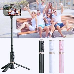 Foldable Selfie Stick Wireless Tripod Selfie Sticks with Bluetooth Shutter Monopod Live Photograph for Mobile Phone Accessories
