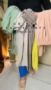 Celana Baggypants Daily Jumbo Bahan Knit Hornet Premium Muat Sampai BB 120Kg