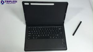 Case Samsung Galaxy Tab S7 FE 5G 2021 12.4 inch Keyboard Wireless Bluetooth SM-T730 SM-T733 SM-T736B TRIPLEDI Flip Casing Slim Folio Book Cover Sarung Pelindung Tablet Android Stand Built-in Protektif SHockproof