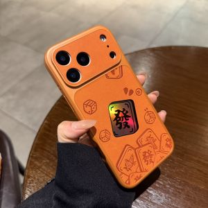 CHUANGYIWEI | Mandarin Orange Mahjong Pattern Changeable Large Window Phone Case