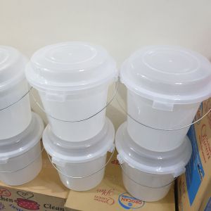CLEAR WHITE TIMBA with cover (my lock)15L 10L