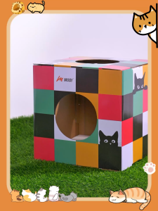 MODI กล่องลับเล็บแมว บ้านแมวกระดาษ ที่ฝนเล็บแมวนอนได้ บ้านลับเล็บแมว