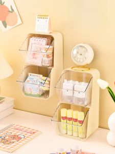 Transparent Large Capacity Pen Holder Office Supplies Storage Box Desk Organizer Box Dustproof Detachable Stackable Plastic