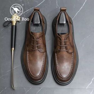 Giày Da Nam Công Sở Thường Ngày Mùa Thu Đông Màu Nâu Cổ Điển Phong Cách Anh Giày Công Sở Da Tổng Hợp Thoáng Khí