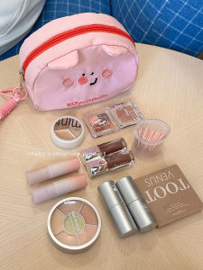 Mini Portable Makeup Bag Travel Handheld Large Capacity Partitioned Lipstick Storage Bag Student Outdoors Handbag Cosmetic Pouch