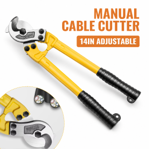 High Carbon Steel Cable Cutter Wire Cutter Adjustable Cable Scissor Anti-slip Handle Effortless for Construction Sites Wires