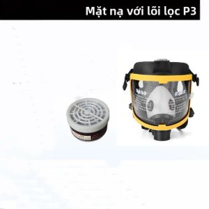 Mặt Nạ Phòng Độc Toàn Mặt Cấp Khí Liên Tục Bằng Điện Dùng Cho An Toàn Nơi Làm Việc Bảo Vệ Khỏi Khí Hữu Cơ Khí Axit Amoniac Hydro.