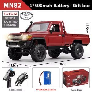 1:12 Full Scale RC CAR MN82 Upgraded MN82 PRO Controllable Headlights 2.4G 4WD Off-Road Car Pick Up Truck Toy For Kids Gifts