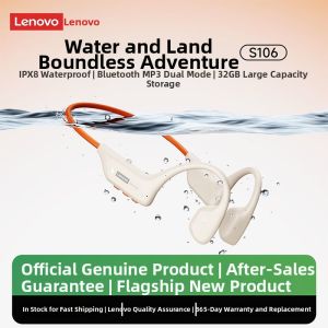Lenovo | Swimming Bluetooth Bone Conduction Wireless Headphones IPX8 Water Resistance
