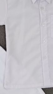 Setelan Seragam Sekolah Putih-Putih Anak Laki-Laki Lengan Pendek Kelas 1-6 Non-Set