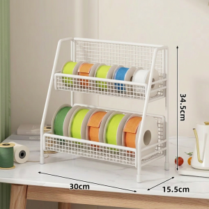 MINGZHIYIFAN | Floor-standing Ribbon Storage Rack Iron Art