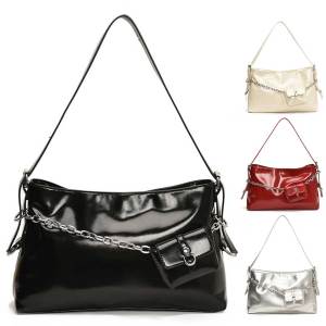 【Hàng mới】 Phụ nữ túi đeo vai thời trang chất liệu da PU Túi đeo chéo với túi xách sức chứa lớn nhà Thiết kế ví cho phụ nữ