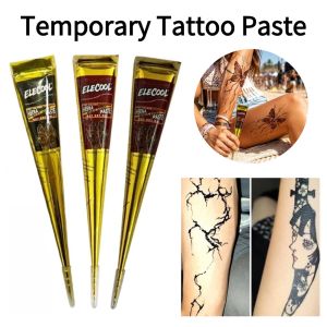 简素净 | Temporary Tattoo Paste Cones Body Paint Art Easy To Clean Natural Temporary Tattoo Cream for Hand Drawn Disposable Tattoo Cream