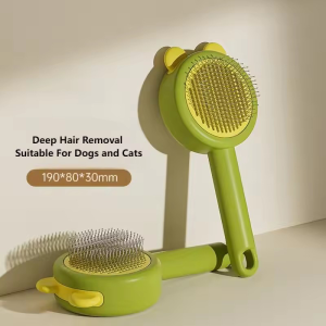 One Click Self Cleaning Pet Grooming Comb Floating Fur Removal Massage Brush Daily Beauty Care Tool For Cat Dog Puppy Kitten