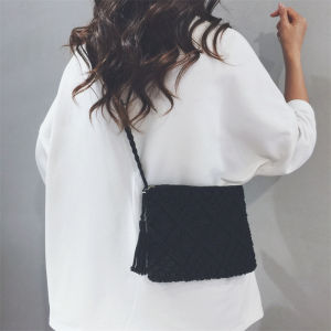 Artistic Ethnic Style Seaside Beach Straw Woven Crossbody Bag Womens New 2025 Casual Summer Small Square Bag