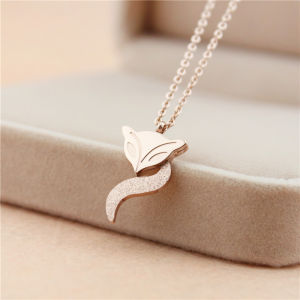 Korean Cute Matte Titanium Rose Gold Clavicle Chain