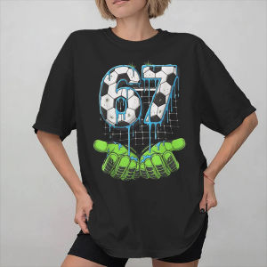 Sanrio | Soccer 67 Six Seven 6 7 Football Funny Meme Apparel Men Women Summer Fashion T Shirts Cotton Tee Graphic Printed T-shirt Clothes