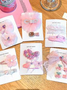 Handmade Sweet Double Layer Mesh Butterfly Knot Duckbill Hair Clip Flower Hair Accessories Childrens Clothing And Accessories