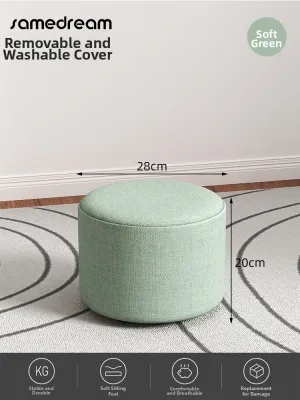 SAMEDREAM | Decorative Home Multifunction Round Fabric Stool