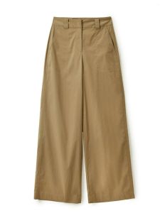 European High-end Trendy Round-cut Design High-waist Culottes 9/10th Length