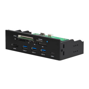 5.25 Inch PC Computer Front Panel All-in-1 Multifunction Card Reader With 3ports USB3.0 USB 3.1 ESATA Support CF Card