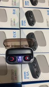 ชุดหูฟังกระเป๋า TWS บลูทูธ 5.3 หูฟังจอแสดงผล LED สำหรับสปอร์ตและการผลิตหูฟัง