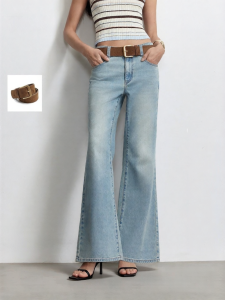 Vero Moda | Flared Colored Washed Retro Waistband Jeans