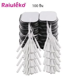 20/100p 5x5 ซม.TENS Ems เครื่องกระตุ้นกล้ามเนื้อประสาท Electrode Pads เจล Electrode Pads Tens Electrodes กายภาพบําบัดเครื่อง 2 มม.