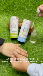 Cocoshield soothing massage oil from 100% extra virgin coconut oil + Vitamin E