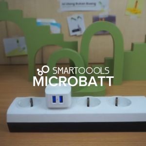 Baterai Cas Isi Ulang 4pcs Smartoools MicroBatt Ukuran AA dan AAA Voltase 1.2V dengan port Micro USB Rechargeable NiMH Battery Isi Ulang 500 Kali Bonus Casing Baterai