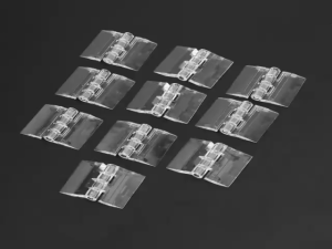 20Pcs Transparent Plastic Folding Hinges Mini Clear Acrylic Hinges for Crafts Jewelry Box