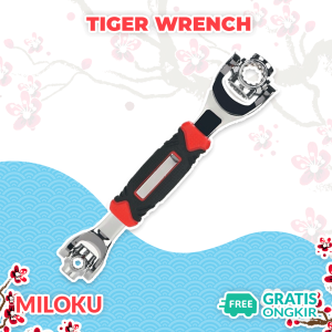Miloku Tiger Wrench 48 in 1 Kunci Ring Pas Shock Serbaguna Set Universal Socket Alat Perkakas Sepeda Mobil Motor