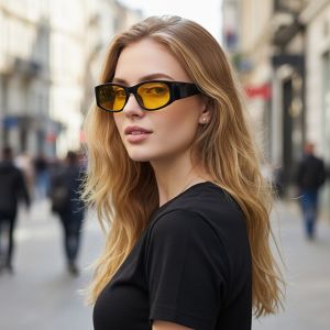 New Wide-Leg Small-Frame Fashionable Street Photography UV-Resistant Women Glasses European And American Trendy Sunglasses 5233