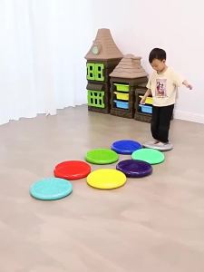 Montessori Kids PVC Inflatable Balance Pad Colorful Sensory Integration Tactile Training Children Balance Exercise Party Game