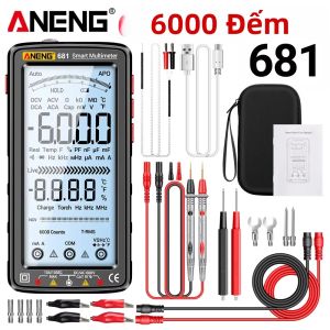 ANENG | Máy Đo Vạn Năng Kỹ Thuật Số Thông Minh ANENG 681 Đo Điện Áp AC/DC Tự Động Đo Dòng Điện Kiểm Tra Cảm Ứng Không Tiếp Xúc NCV Màn Hình Lớn Sạc Lại Được Thiết Bị Dò Điện